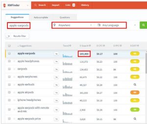 Cara Riset Keyword dengan Kwfinder terbaru